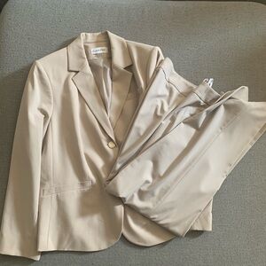 Calvin Klein khaki Blazer and Trousers Suit